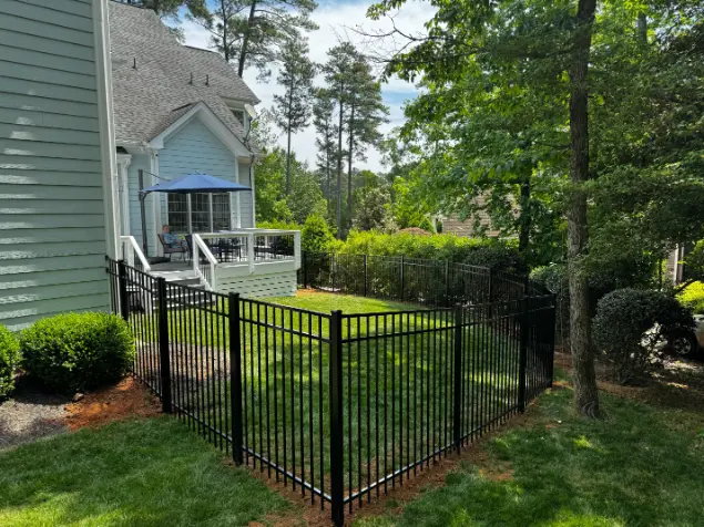 Aluminum and steel metal fencing